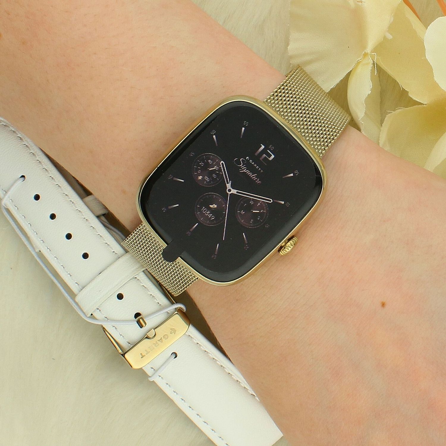 Zegarek Garett  folow złoty mesh.jpg